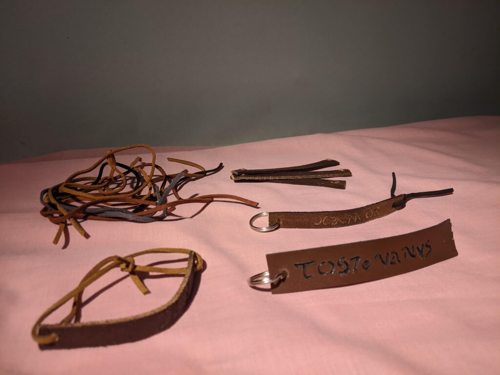 Summer crafts at Fishbourne Leather Bracelets